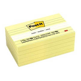 Notas Post-it, Amarillo canario, 5 Pads