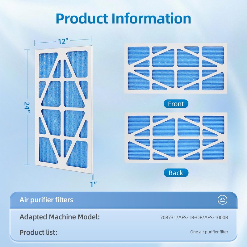 708731/AFS-1B-OF Outer Filter Compatible with JET AFS-1000B/AFS-1000C Air Filtration Systems,5-Micron