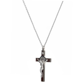 COHEALI 5pcs Men's Cross Necklace Crucifix Pendant Jesus Chain Zinc Alloy Fashion and Elegant
