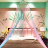 Eimilaly Two Tone Bed Canopy Mosquito Net Pink Blue with