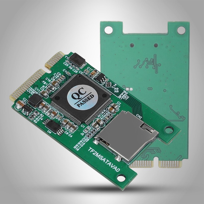 Micro SD TF Card to Mini PCI-E mSATA SSD Adapter
