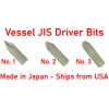 vessel Genuine Vessel JIS #1 #2 #3 Screwdriver Bit Set