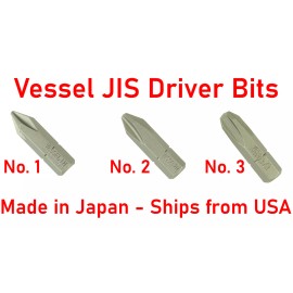 vessel Genuine Vessel JIS #1 #2 #3 Screwdriver Bit Set for Japanese Motorcycle Screws