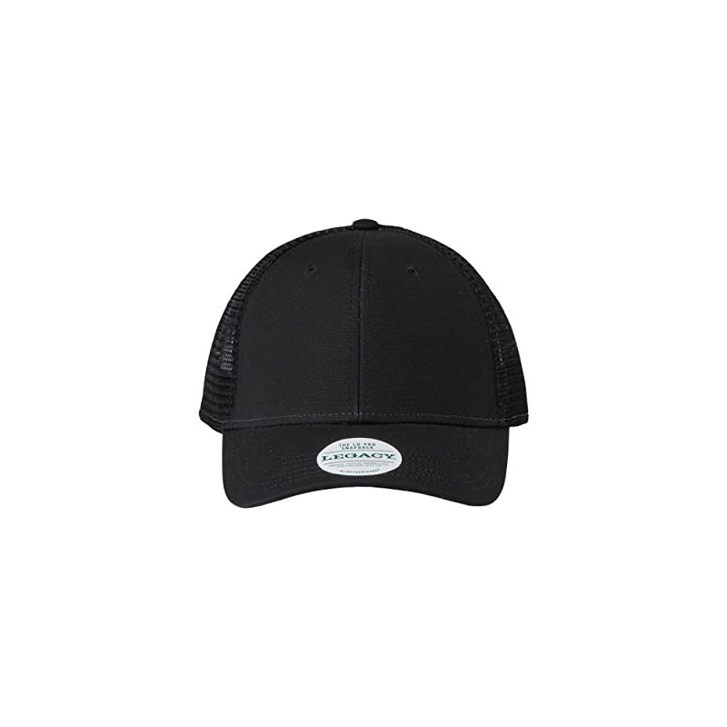 Legacy Lo-Pro Snapback Trucker Cap, Adjustable, Black-Black
