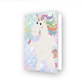 Diamond Painting Kaart Unicorn