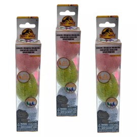 Townley 3 x Jurassic World Bath Bombs with Hidden Mystery Dino inside! Ages 3+