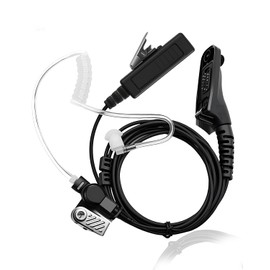 Covert Acoustic Tube Earpiece Headset with Mic, Security Bodyguard PTT Earpiece Headset for Motorola DP3400 DP3401 DP3600 DP3601 XPR6300 XPR6350 XPR6380 APX4000 APX6000 - Multi Pin Two Way Radio