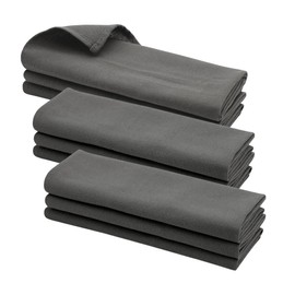 9 x Tea Towels, Kitchen Towels, Cleaning Cloth, Polishing Cloth, 100% Cotton, Anthracite/Dark Grey/Grey