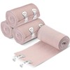 Elastic Bandage Wrap, 4 Pcs (4inch x 15ft) Durable Compression