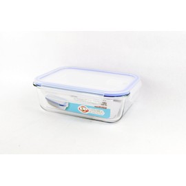 B4001-1 Uniware Heat Resistant Premium Glass Food Container with Snap-Lock Lid(Rectangle) (21 OZ)