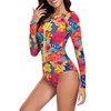 Zando UPF 50+ Long Sleeve Swimsuits for Women Teens Zip