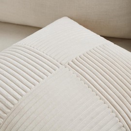 FDTERN 1 Piece Beige Cushion Cover, 40 x 60 cm, Soft Corduroy Cushion Cover, Decorative Cushion Cover, Sofa Cushion, Decorative Cushion, Boho Decoration for Sofa, Bedroom, Living Room, Balcony