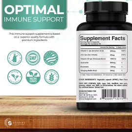 STERIUS NUTRITION Quercetin with Bromelain, Vitamin C, D, Zinc, Stinging Nettle Root