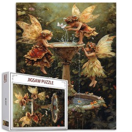 Angel Girl Jigsaw Puzzles for Adults,Butterfly Elf Art 1000 Pieces Jigsaw Puzzle 20 x 27 Inch Colorful DIY Puzzles for Home Decoration, Family Puzzle Perfect for Game Nights