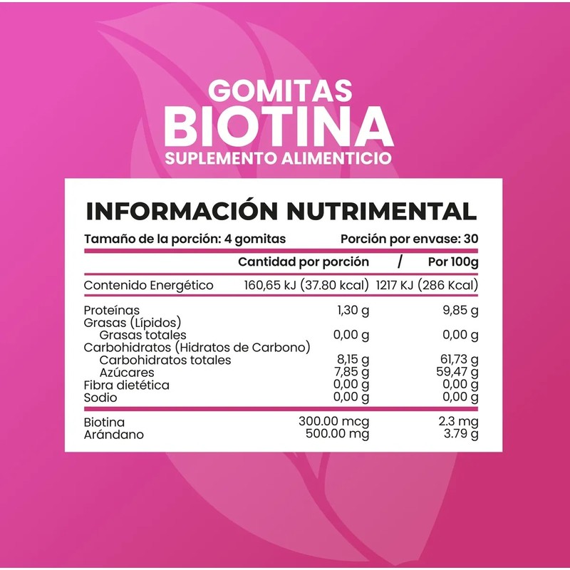Biotina Arándano Olnatura Just 120 Gomitas