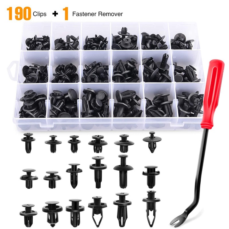 GOOACC 190 Pcs Car Retainer Clips & Fastener Remover -