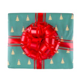 TIADYBOW 6 pcs Large Pull Bows, 8 inches - Gift Bows For Gift Wrapping, Valentine's Day, Anniversary, Christmas, Party Decoration Supplies. (Red)