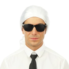P’tit Clown RE18036 - Karl Wig with Bow - White