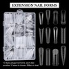 SUTOKAKA 288Pcs Polygel Nail Form Kit 12 Style 12 Sizes