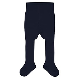 FALKE Unisex Baby Cosy Rib Tights Breathable Cotton Cashmere Wide Comfort Waistband for Pressure-free Fit Soft Warming Skin High-Quality Ribbed Plain Pack of 1, Blue Midnight 6098