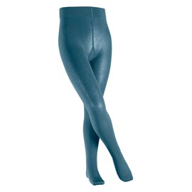 FALKE Unisex Children's Cotton Touch Tights Breathable Sustainable Cotton Elegant Fine Pressure-free Comfort Waistband Flat Seam for Pressure-free Toe Non-Slip Pack of 1, Blue (Lagoon 6908)