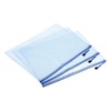 YOKIVE 3pcs Mesh Zipper Bag B4 Mesh File Pocket Plastic
