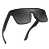 GLINDAR Oversized Square Polarized Sunglasses for Men Women, One Piece