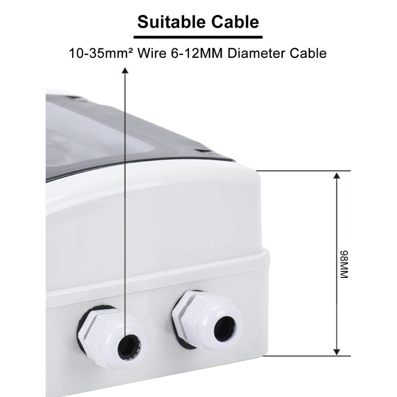 Dihool DC 100 Amp Breaker Outdoor Disconnect Miniature Circuit Breaker