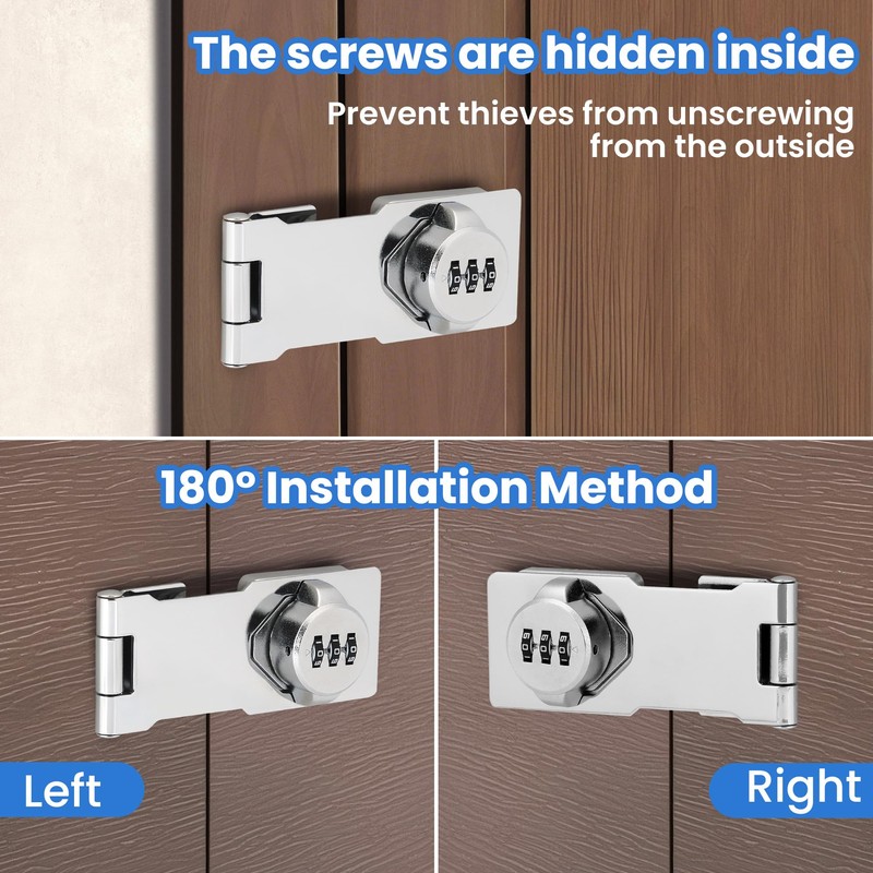 TOKCKYBL Keyless Cabinet Lock with Combination Code - 3-Digit Password