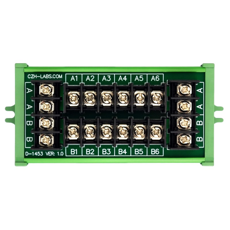 Barrier Terminal Block Power Distribution Module (2x6 Position, Screw Mount)