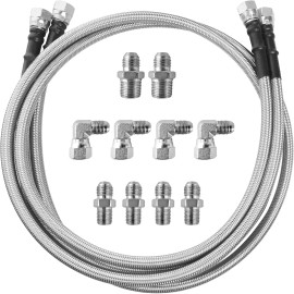 6AN 70" Transmission Fluid Oil Cooler PTFE Hose Line kit For GM Chevy 4L80E US