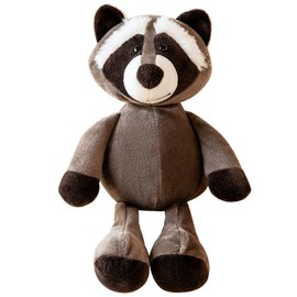 UKKZLVJ Raccoon Cuddly Toy, 25 cm Plush Raccoon, Animal Plush Toy, Raccoon Soft Toy for Girls, Boys and Babies, Fluffy Stuffed Toy for Cuddling, Birthdays, Role Play, Graduation, Anniversaries