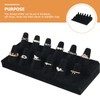 Baluue Black Cloth Desktop Ring Display Holder MDF Jewelry Modern