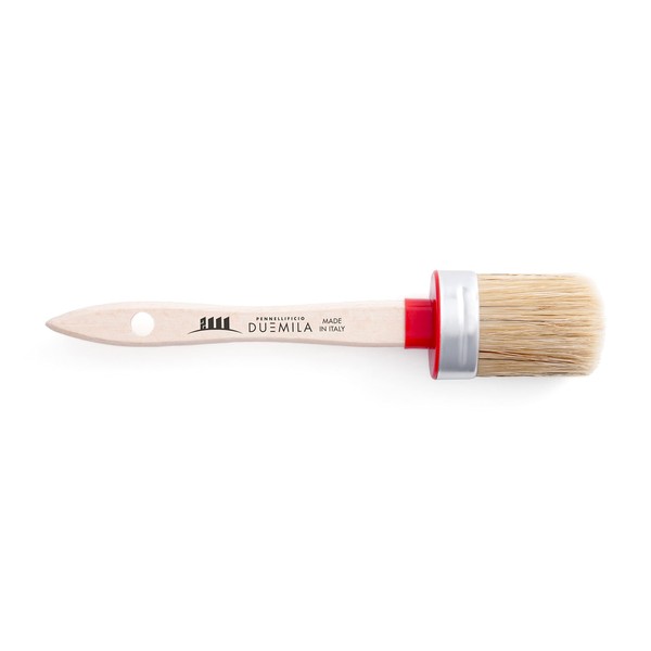PENNELLIFICIO 2000 Oval Brush, Wooden Handle, Size 10, Wood, Brown,