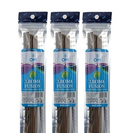 Aroma Fusion 11" Hand Dipped Premium Incense 3-Pack (15-Sticks Per Pack) - Choose Your Scent (OM)