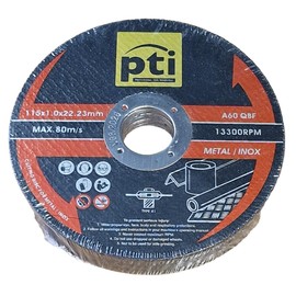 Metal Cutting Discs 115mm x 1.0mm x 22.23mm 10pcs, Cut Metal, Stainless Steel, Steel and Non-Ferrous Metals, Angle Grinder Use, Flap Discs, 10-Pack Tin