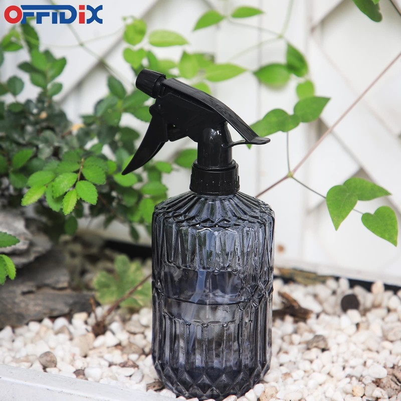 OFFIDIX Glass Spray Bottle, Fine Mist Plant Mister, Handheld Pressure