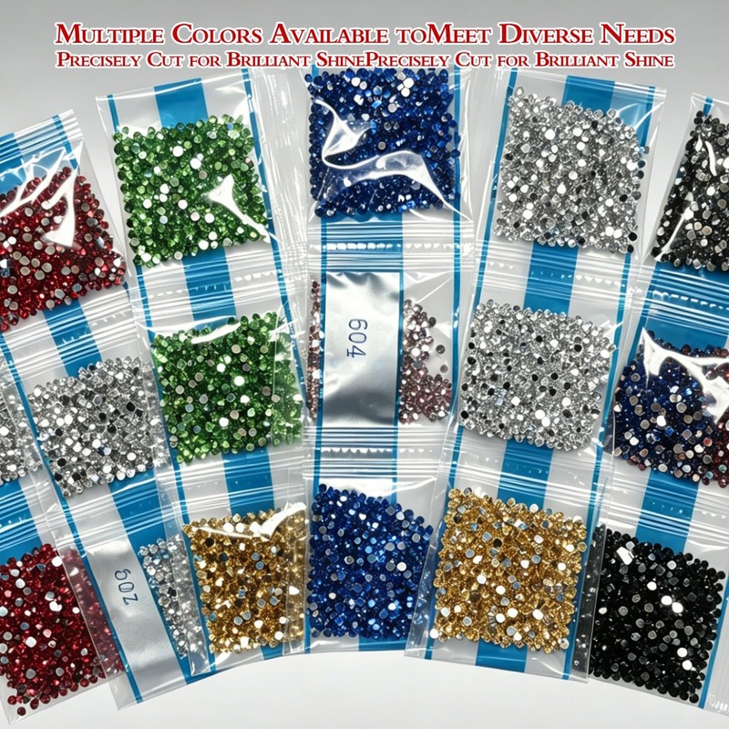 Flatback Rhinestones 10000PCS, 20 Colors 3mm Resin Gems for Nail