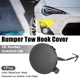 A ABSOPRO 1 x front right towing hook cover for Mazda, black