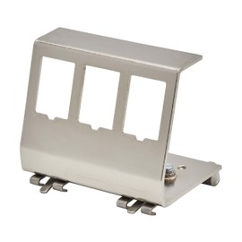 Tripp Lite 3-Port Metal DIN-Rail Mounting Module for Snap-in Keystone Jacks, Attaches to Standard 35 Millimeter (mm) DIN Rail with no Tools, TAA Compliant, Manufacturer's Warranty (N063-003)