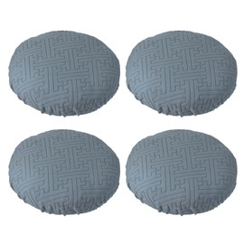 PATIKIL Stool Covers Round, 4 Pcs Elastic Bar Stool Covers Washable Stool Cushion Slipcover Stretchy Bar Chair Seat Cover for 14-18 Inch Chairs, Dark Grey