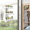 3-Tier Clear Hanging Window Plant Shelves 16In, Height Adjustable Acrylic