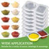 10Pcs Double Compartment Condiment Containers with Lids, Reusable Seasoning Containers,