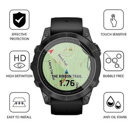 KZIOACSH 3 Pack Screen Protector for Garmin Epix Gen 2 47mm, Flexible Soft TPU HD Clear Anti-Scratch Film Max Coverage Edge Elastic Shatterproof Screen Protector Cover for Garmin Epix Gen 2 47mm