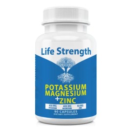 Life Strength Suplementos De Magnesio Y Zinc, 90 Cpsulas , ,                                                                                          