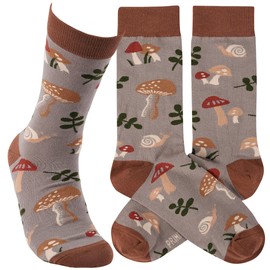 Primitives by Kathy Novelty Socks - Mushroom Toss, One Size, Unisex, LOL Collection