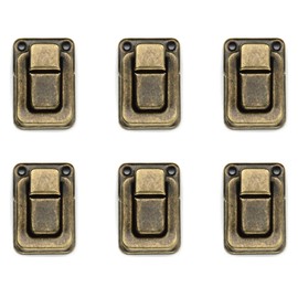 6pcs Toggle Catch Lock,Antique Vintage Lock,Retro Decorative Bronze Hasp with Screws for Jewellery Boxes;Trinket Boxes;Gift Boxes Sliver 25 * 38mm