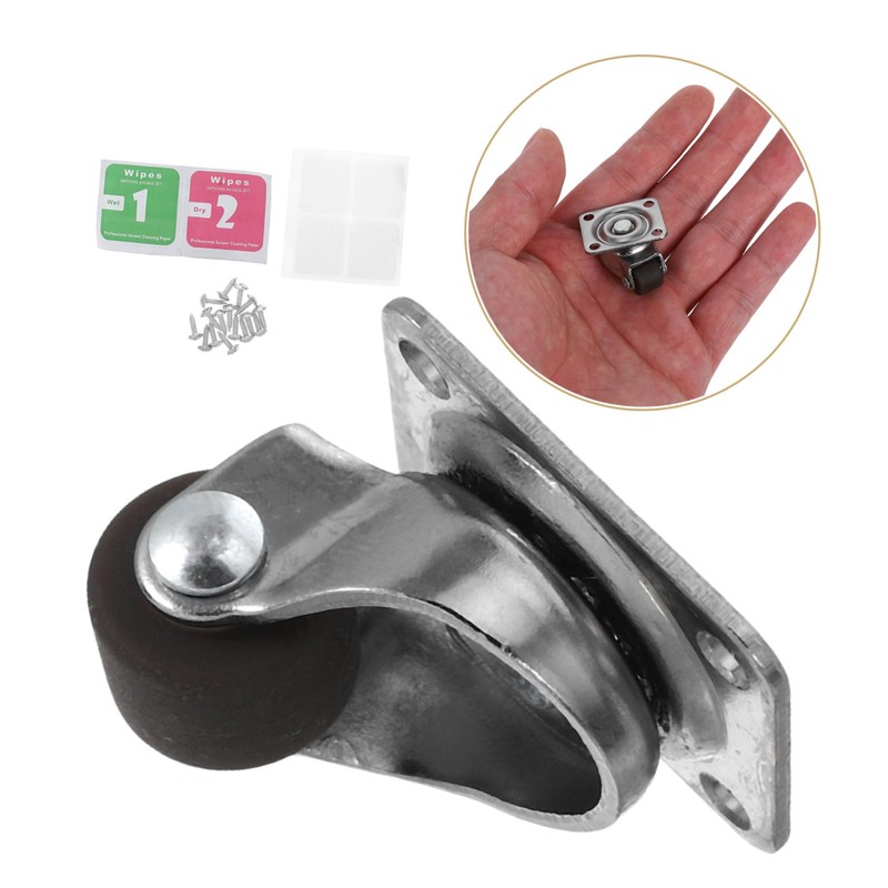 ABOOFAN 4pcs Mini Swivel Caster Wheels Rotation for Furniture Electronic
