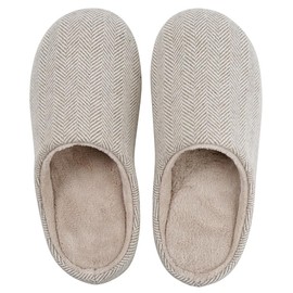 HIDARLING Slippers for Men and Women with Memory Foam Slippers with Non-Slip Rubber Sole Soft and Fluffy Slippers Comfortable Shoes for Indoor and Outdoor Use, beige