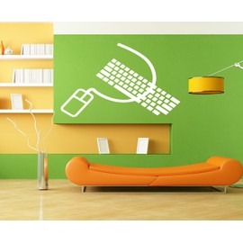 Computer Keyboard Keyboard Keypad Computer Mouse Kids Room Children Stylish Wall Art Sticker Decal G8464